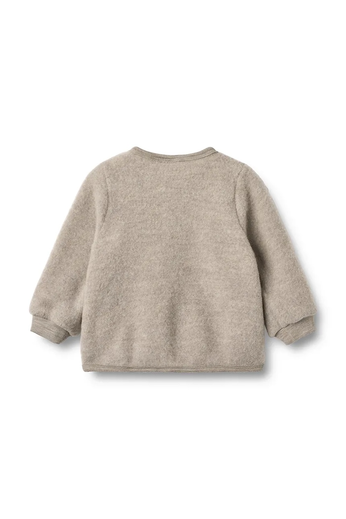 Wheat cardigan din lână merinos pentru bebeluși 6422k.786 bej SS26