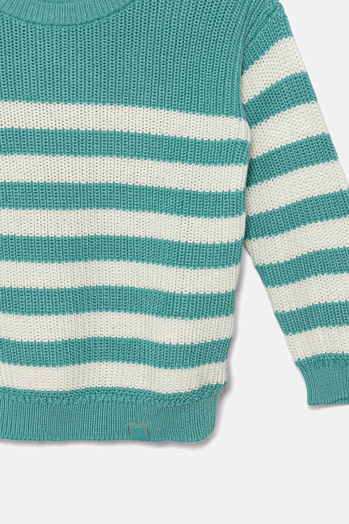 Chlapec United Colors of Benetton detský sveter s bavlnou 18PFH103B.P.Stagionale tyrkysová