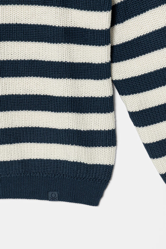 Chlapec United Colors of Benetton detský sveter s bavlnou 18PFQ10A7.G.Stagionale tmavomodrá