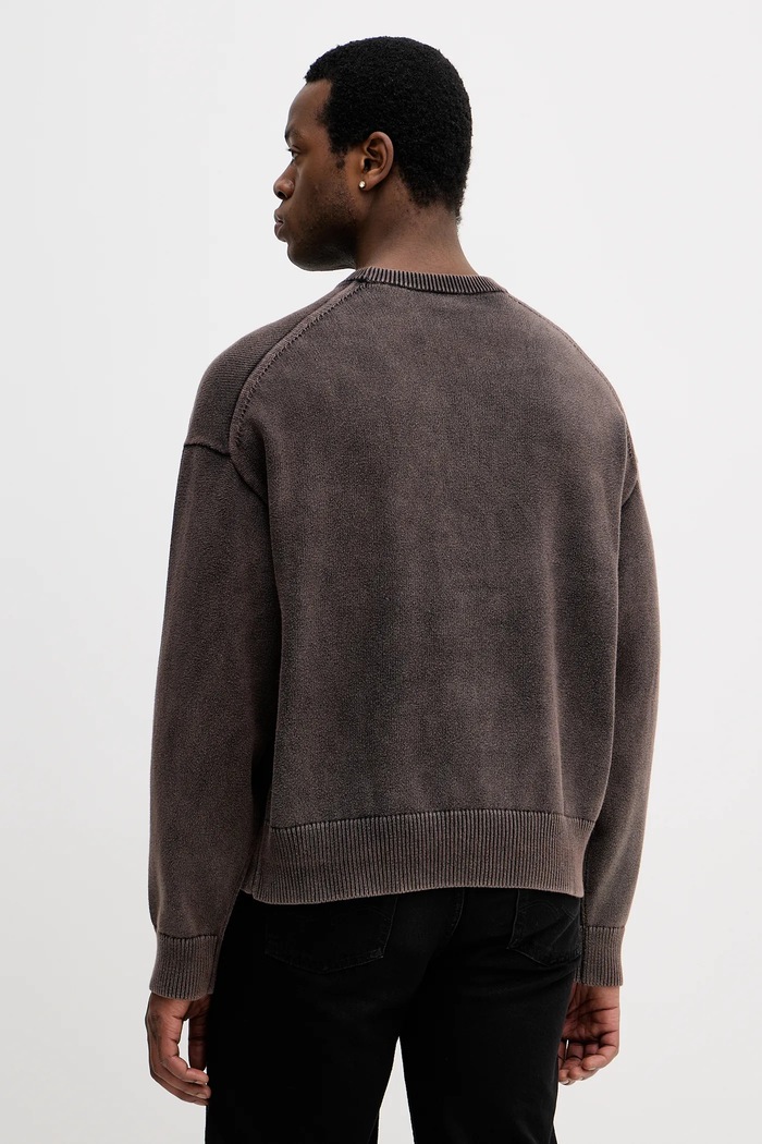 Odzież Calvin Klein Jeans sweter bawełniany LV04RE300G brązowy