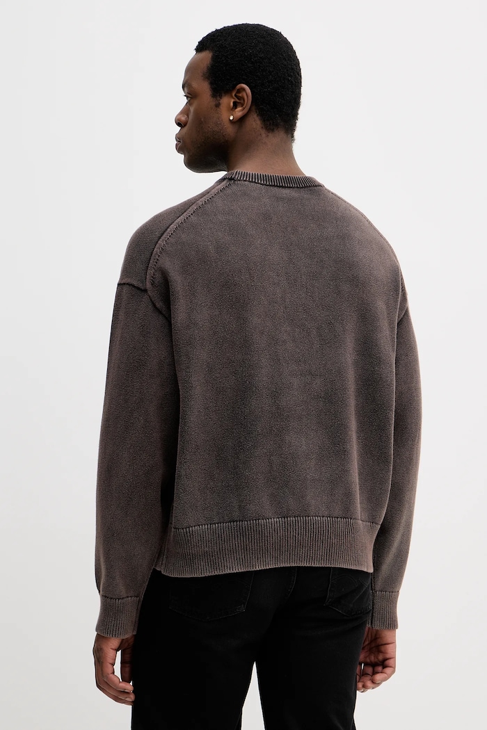 Odzież Calvin Klein Jeans sweter bawełniany LV04RE300G brązowy