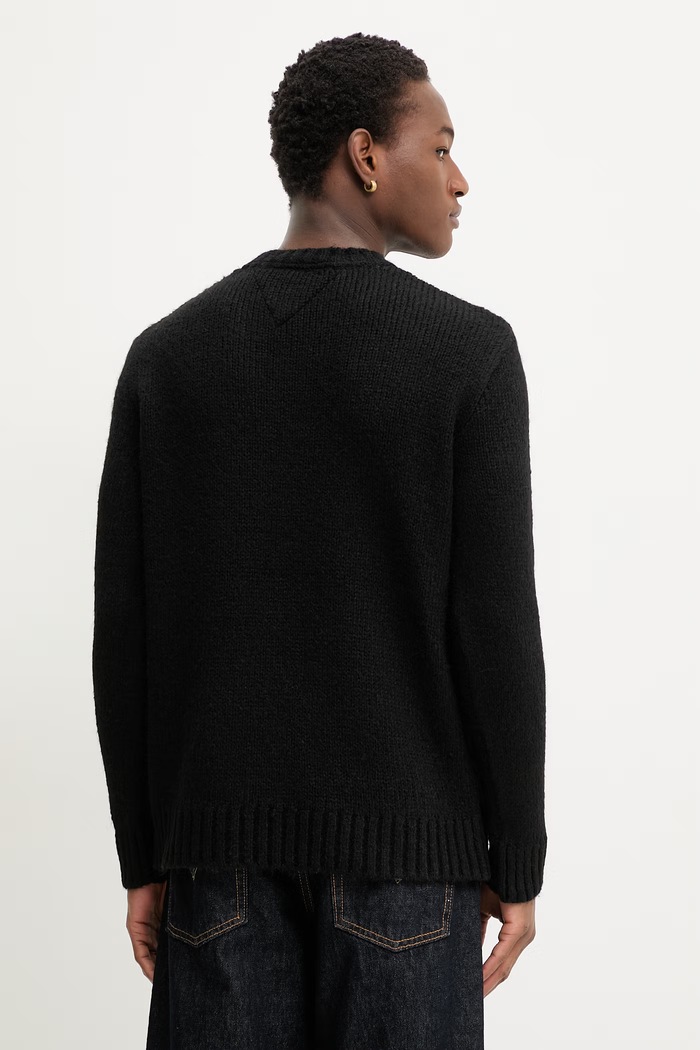 Îmbrăcăminte Tommy Jeans pulover din amestec de alpaca DM0DM22860 negru
