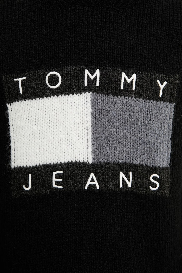 Tommy Jeans pulover din amestec de alpaca DM0DM22860 negru