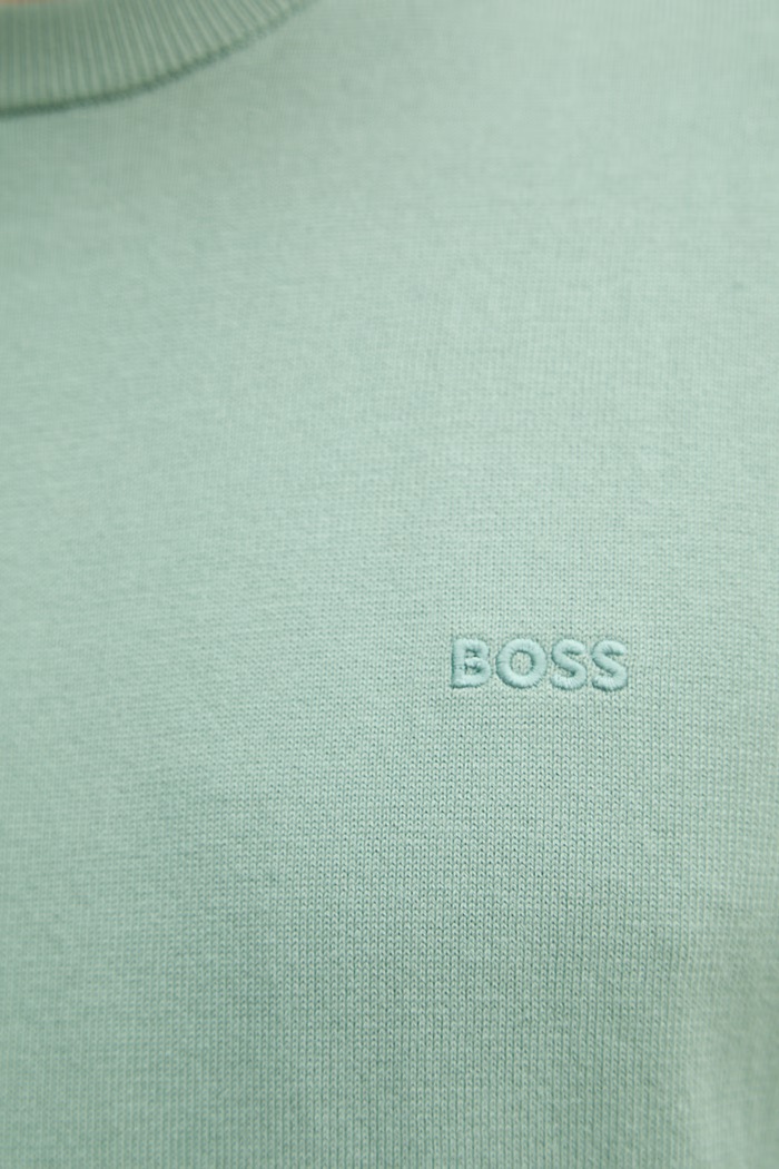 BOSS pulover pentru bărbați din bumbac Upacas-L 50556344 verde