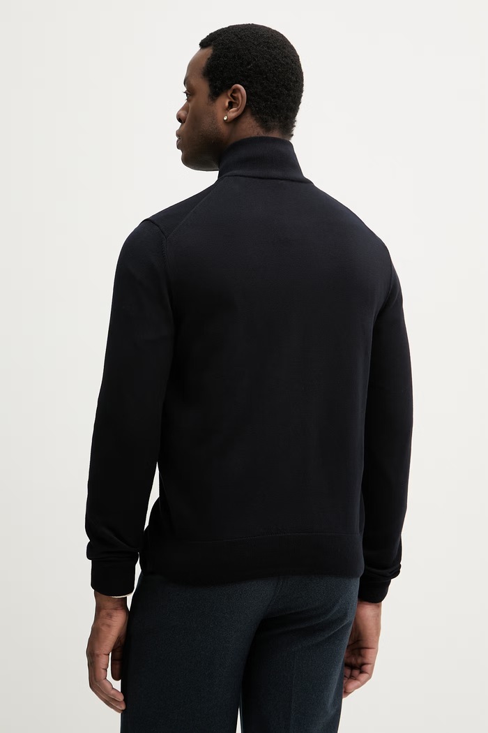 Îmbrăcăminte BOSS cardigan din bumbac Upalano-L 50556345 bleumarin