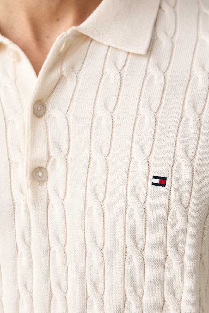 Tommy Hilfiger sveter pánsky bavlnený MW0MW41955 béžová