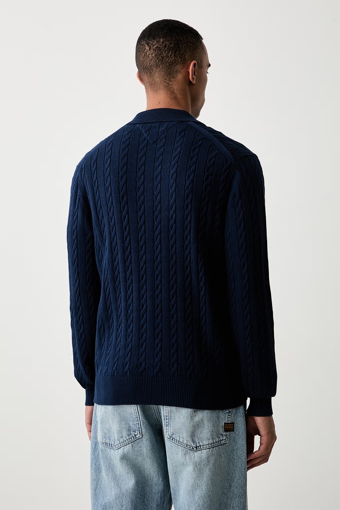 Odzież Tommy Hilfiger sweter męski bawełniany MW0MW41955 granatowy