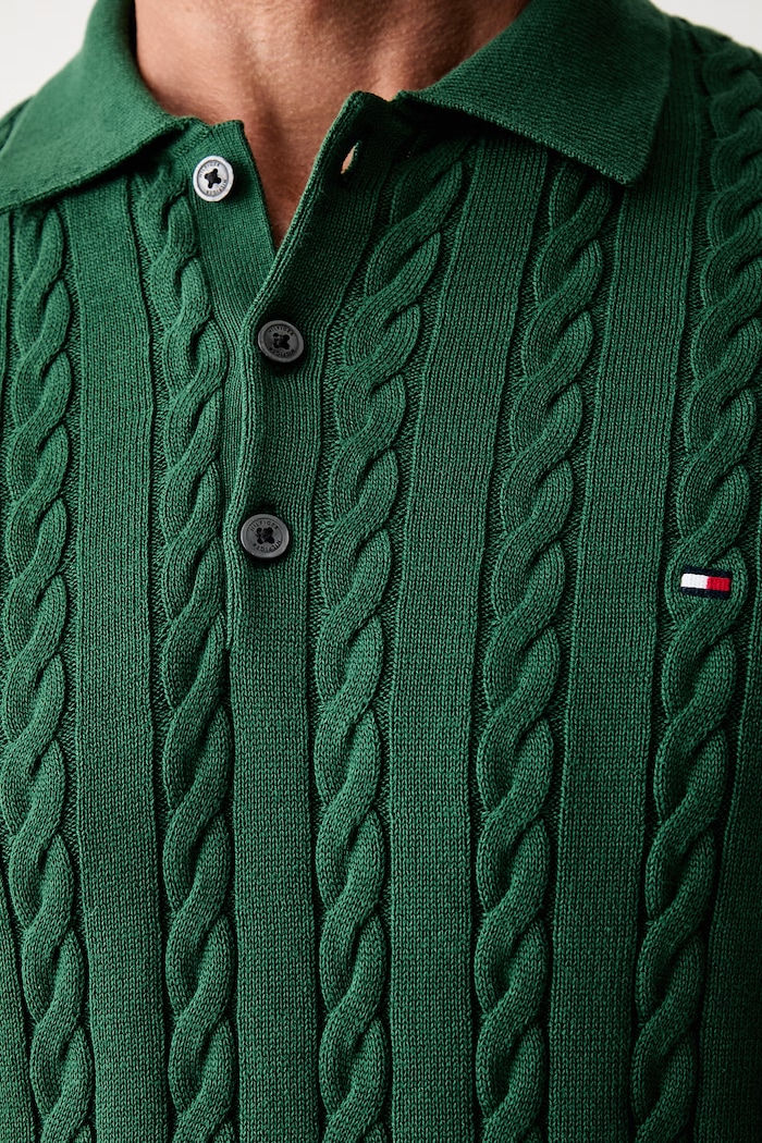 Tommy Hilfiger sweter męski bawełniany MW0MW41955 zielony