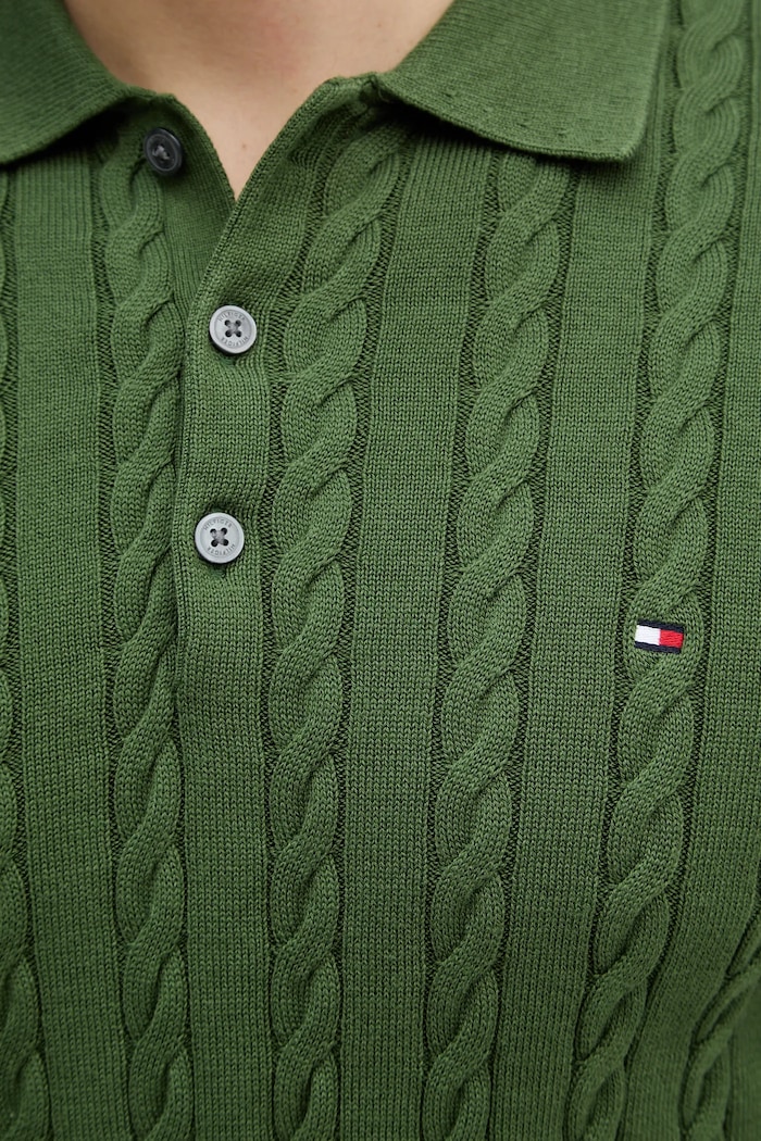 Bavlněný svetr Tommy Hilfiger MW0MW41955 zelená