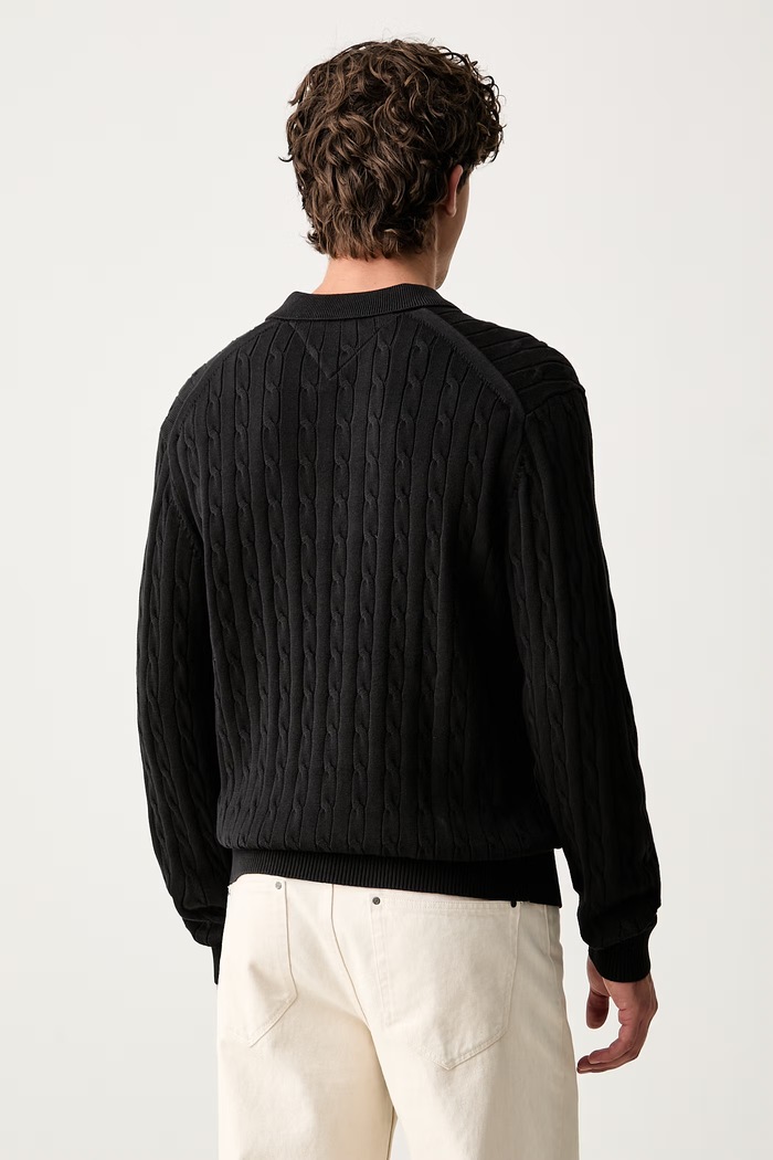 Odzież Tommy Hilfiger sweter męski bawełniany MW0MW41955 czarny