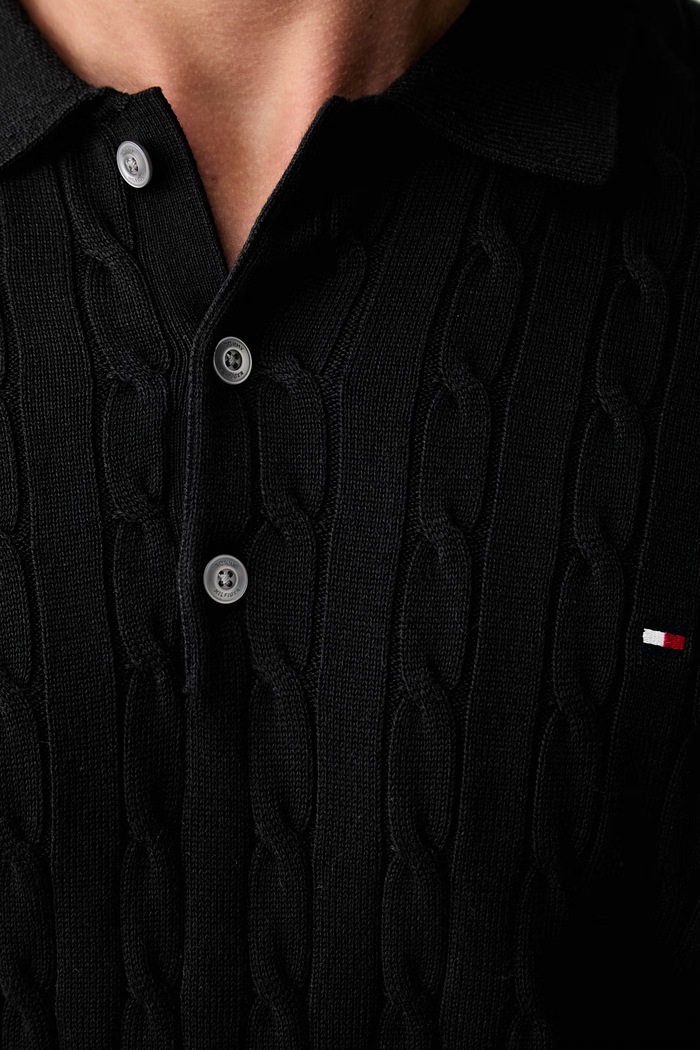 Tommy Hilfiger sweter męski bawełniany MW0MW41955 czarny