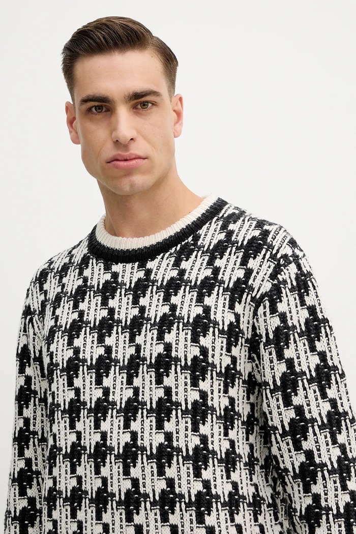 Svetr s příměsí vlny Tommy Hilfiger černá MW0MW41815