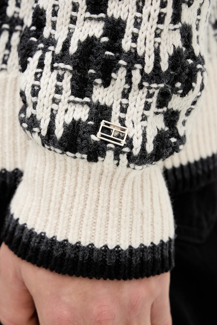 Svetr s příměsí vlny Tommy Hilfiger MW0MW41815 černá