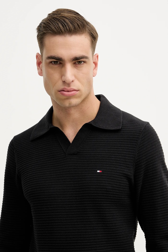 Bavlněný svetr Tommy Hilfiger černá MW0MW41644
