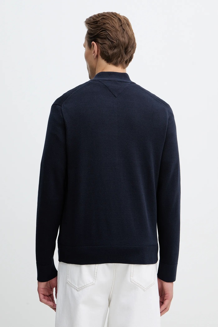 Oblečenie Bavlnený kardigán Tommy Hilfiger MW0MW41543 tmavomodrá