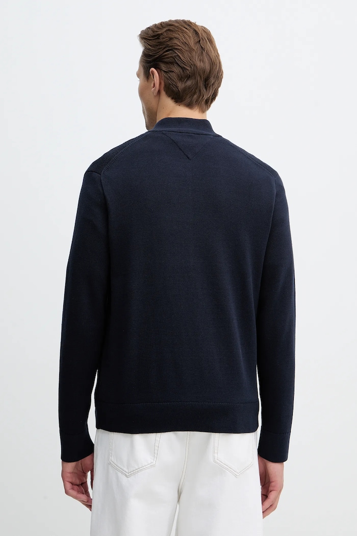 Oblečenie Bavlnený kardigán Tommy Hilfiger MW0MW41543 tmavomodrá