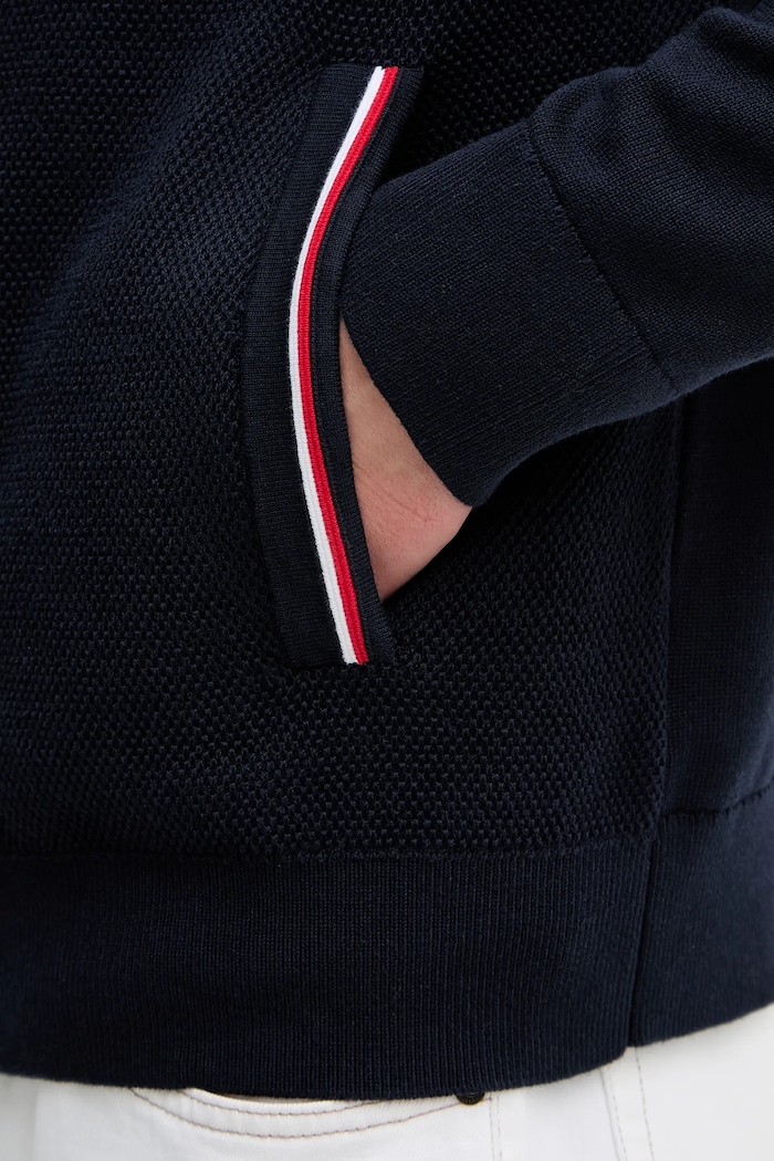 Bavlnený kardigán Tommy Hilfiger MW0MW41543 tmavomodrá