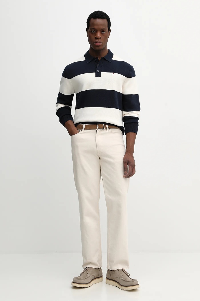 Tommy Hilfiger pulóver MW0MW41651 sötétkék SS26