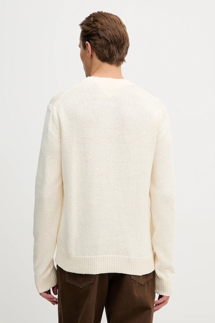 Oblečenie Bavlnený sveter Tommy Hilfiger MW0MW41653 béžová