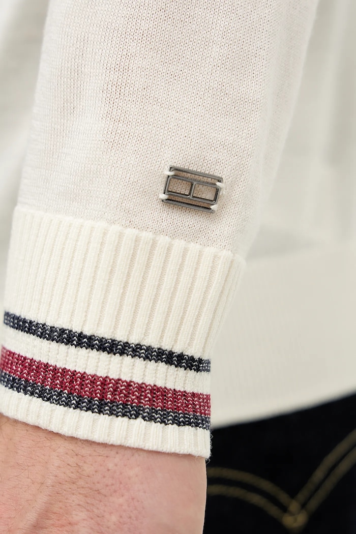 Pulover z dodatkom volne Tommy Hilfiger MW0MW41816 bež