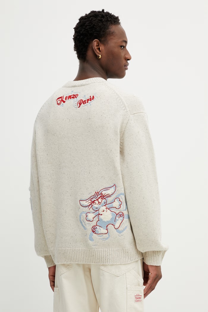 Одежда Шерстяной свитер Kenzo FG55PU7723DD бежевый