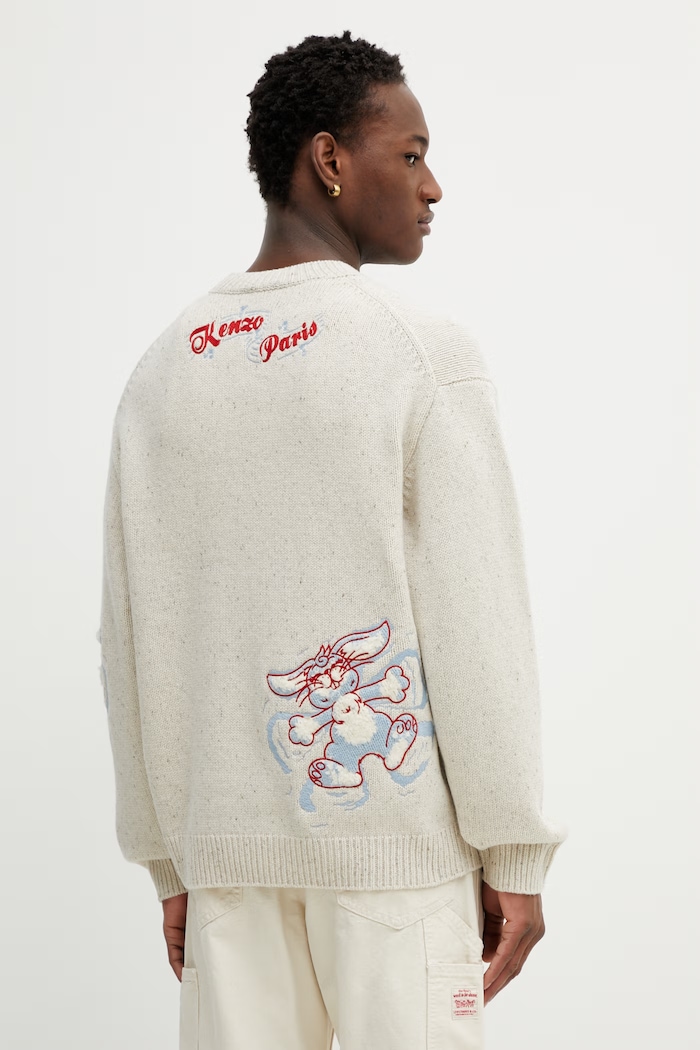 Одежда Шерстяной свитер Kenzo FG55PU7723DD бежевый