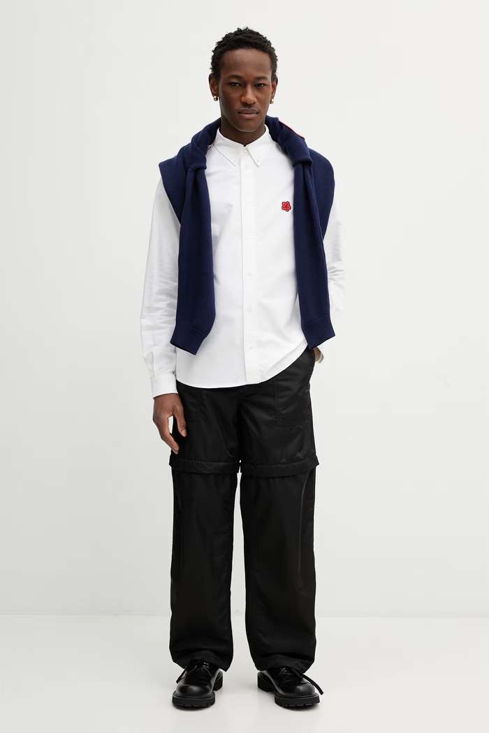 Свитер с добавлением шерсти Kenzo FG55PU7863DN тёмно-синий SS26