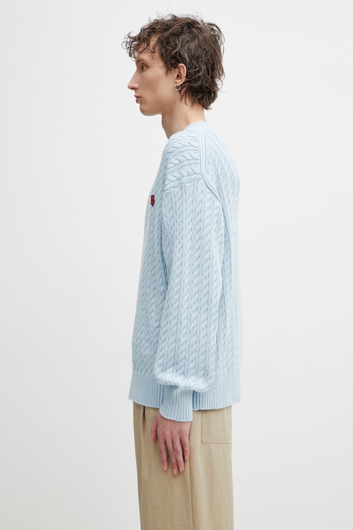 Kenzo wool blend sweater FG55PU7703LK blue SS26