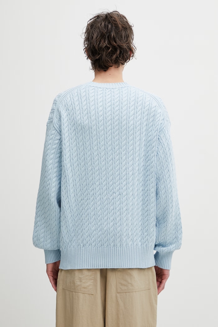 Clothing Kenzo wool blend sweater FG55PU7703LK blue
