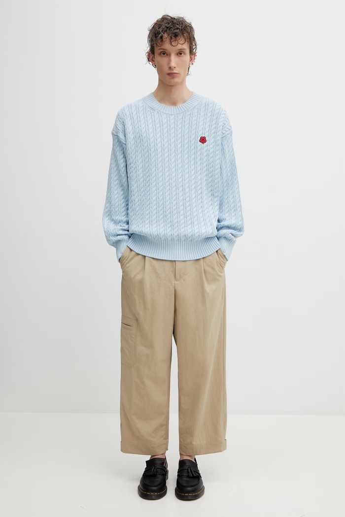 Kenzo wool blend sweater FG55PU7703LK blue