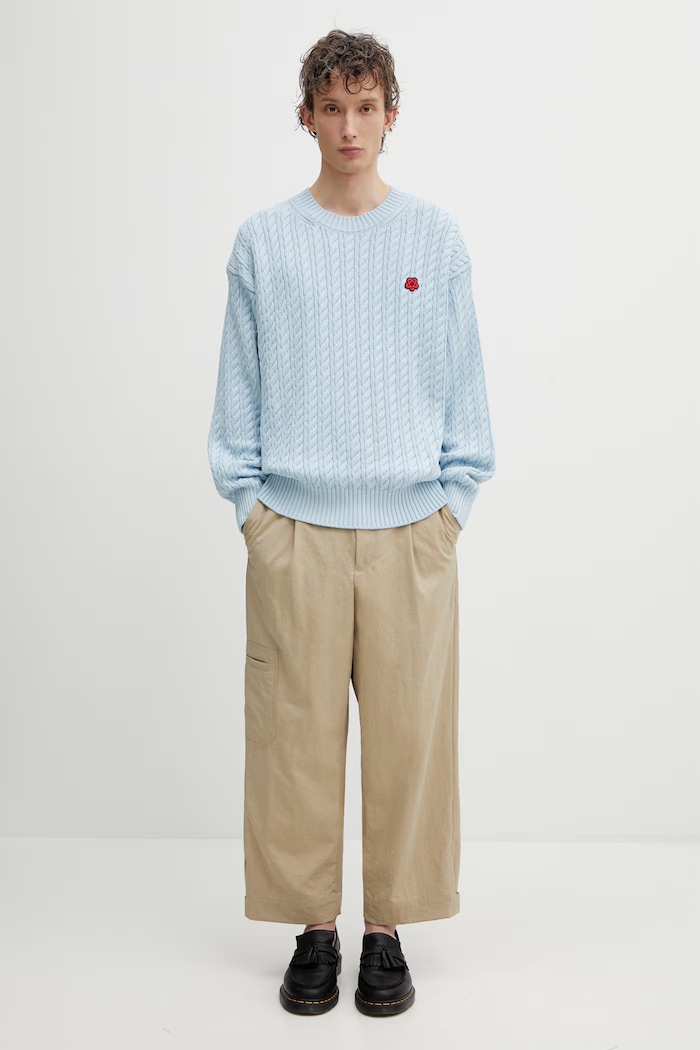 Kenzo wool blend sweater FG55PU7703LK blue