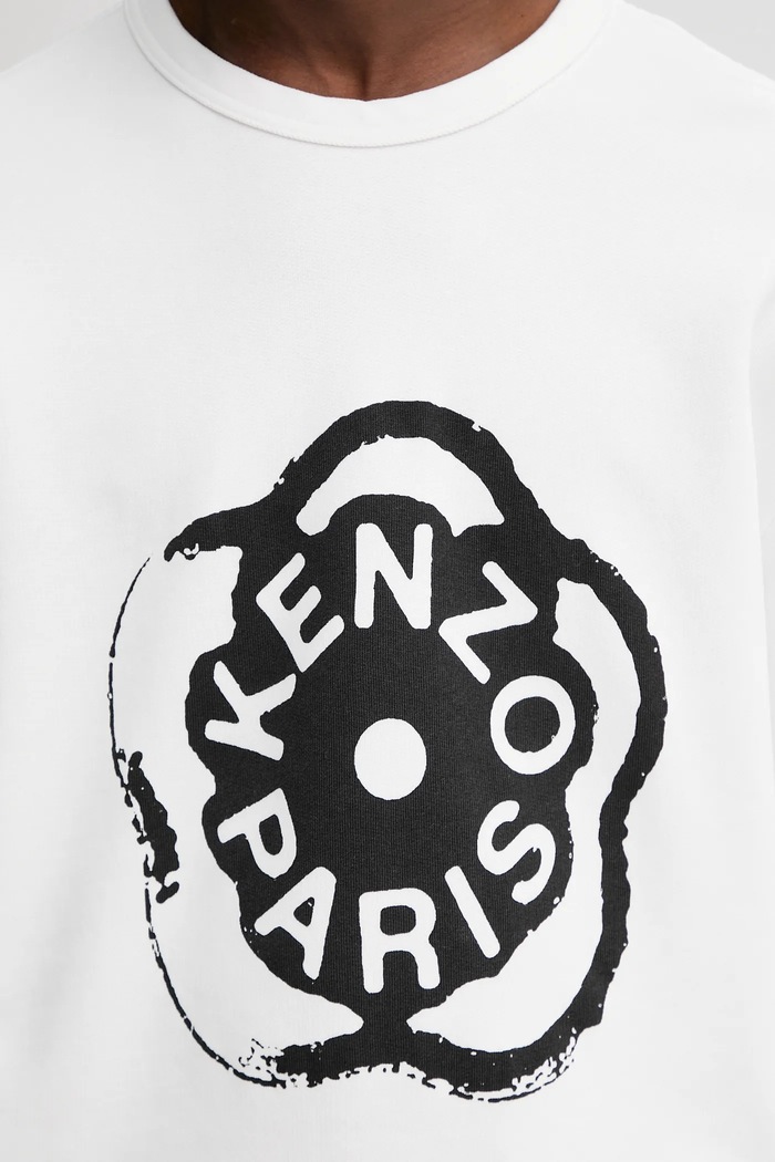 Βαμβακερή μπλούζα Kenzo FG55SW5094MJ λευκό