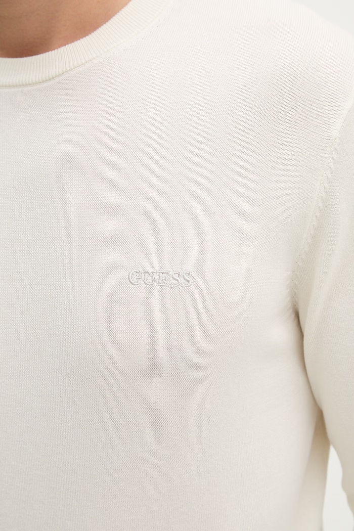 Βαμβακερό πουλόβερ Guess KALIL M6RR17.Z4451 μπεζ