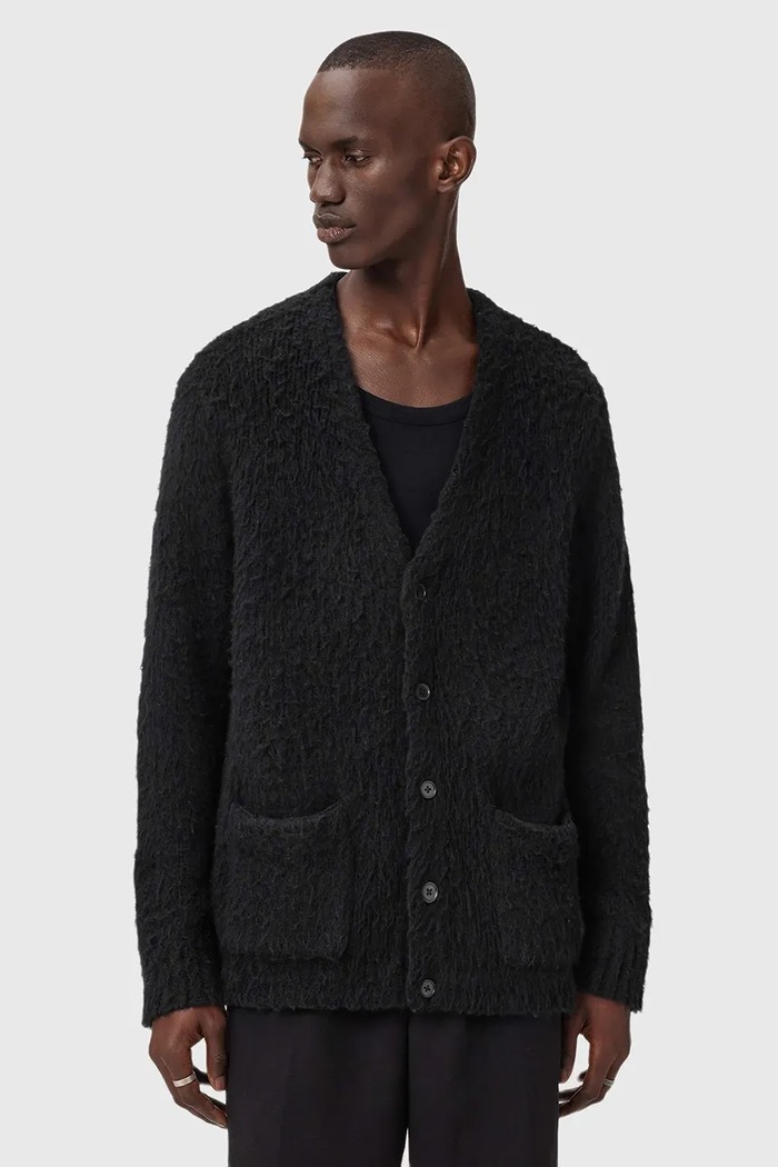 Кардиган з додаванням вовни AllSaints M026KD чорний