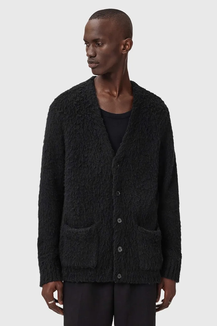Кардиган з додаванням вовни AllSaints M026KD чорний