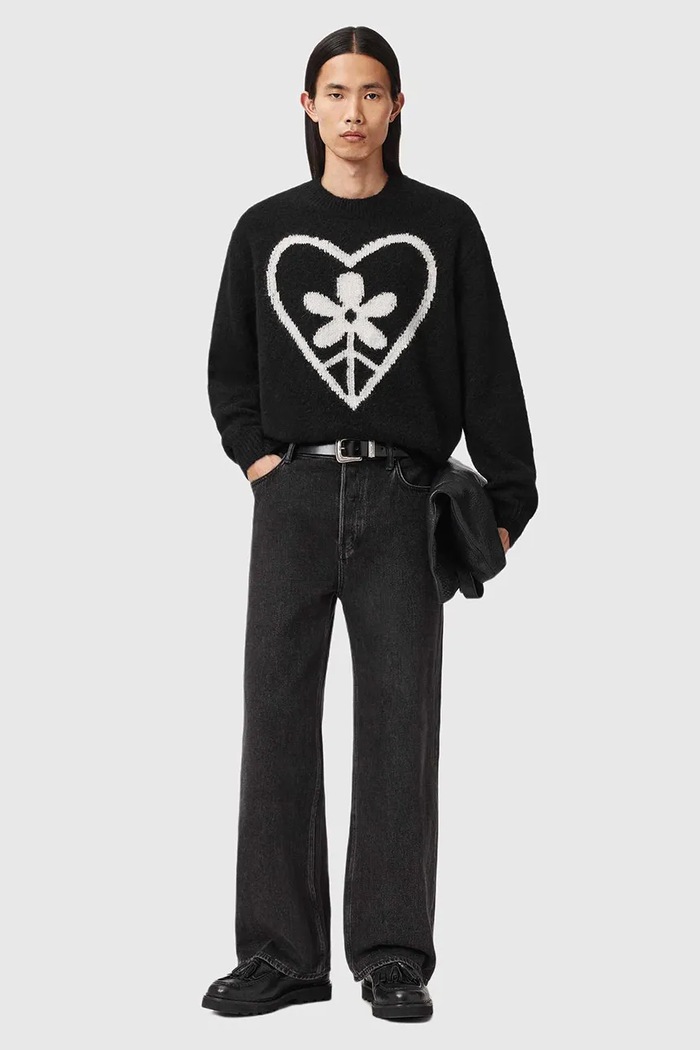 Дрехи Пуловер с вълна AllSaints M042KD черен