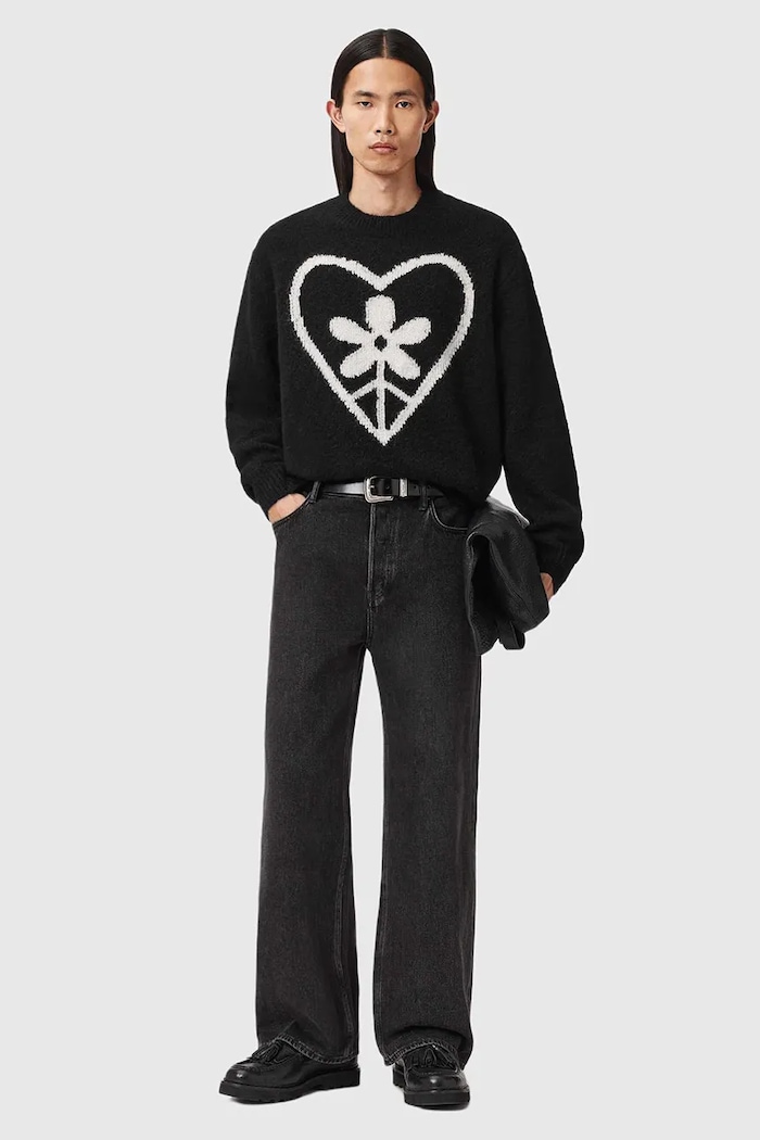 Дрехи Пуловер с вълна AllSaints M042KD черен