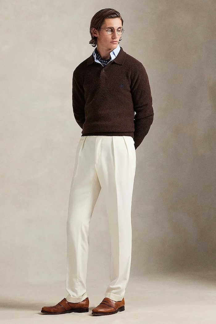 Ρούχα Πουλόβερ με προσθήκη μαλλιού Polo Ralph Lauren 710979110 καφέ