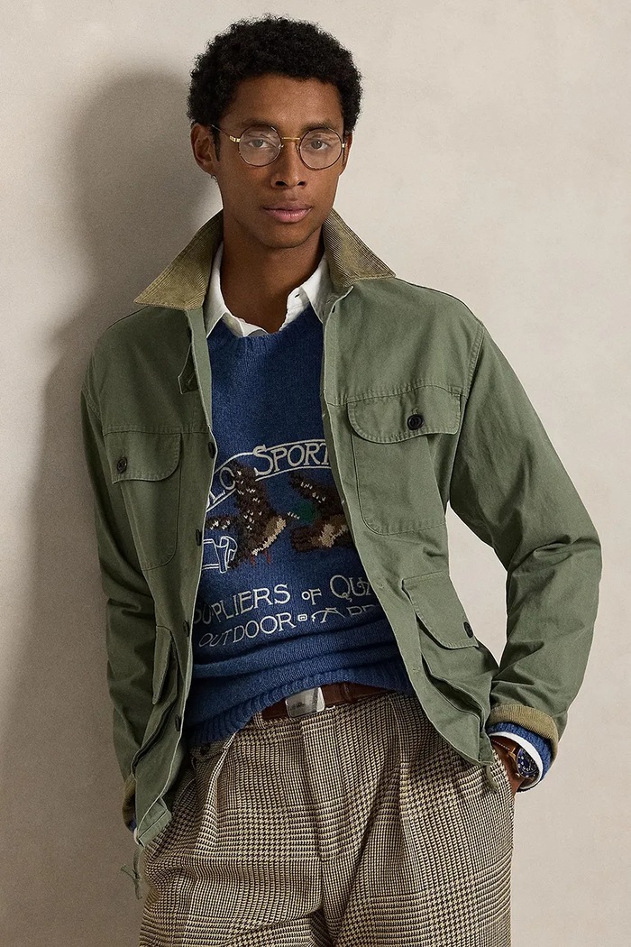 Πουλόβερ με προσθήκη μαλλιού Polo Ralph Lauren 710P03175 μπλε