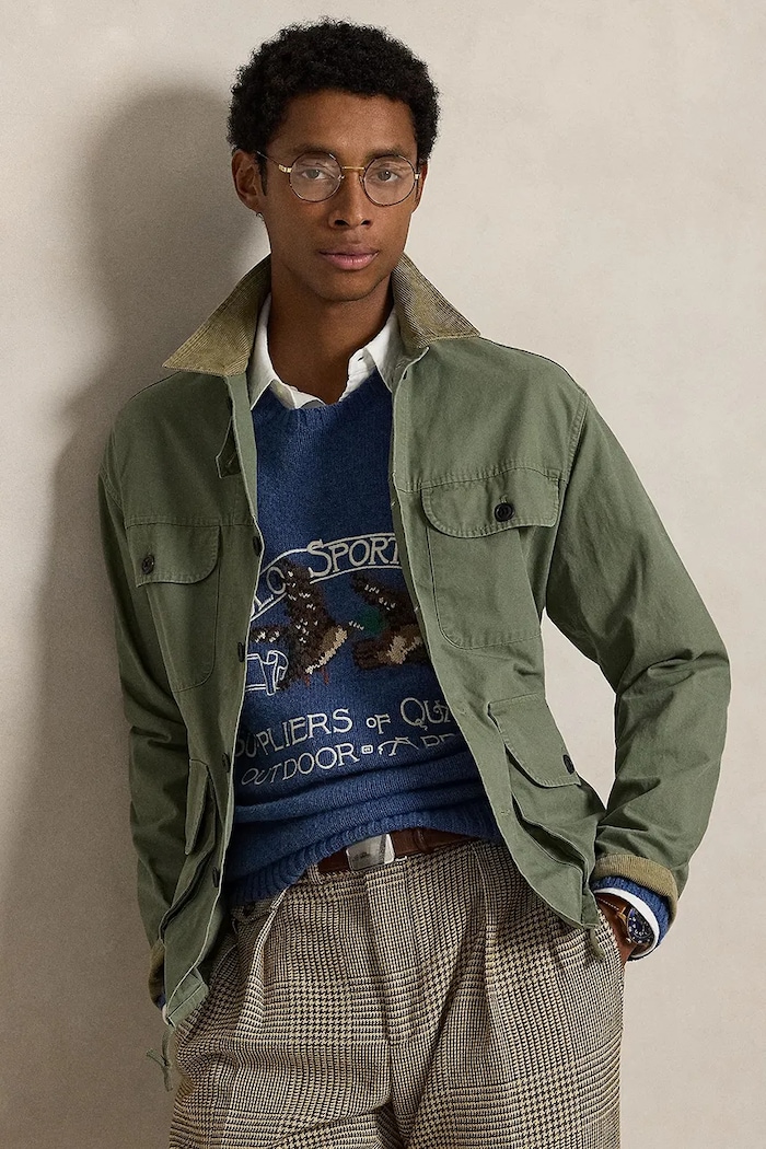 Πουλόβερ με προσθήκη μαλλιού Polo Ralph Lauren 710P03175 μπλε