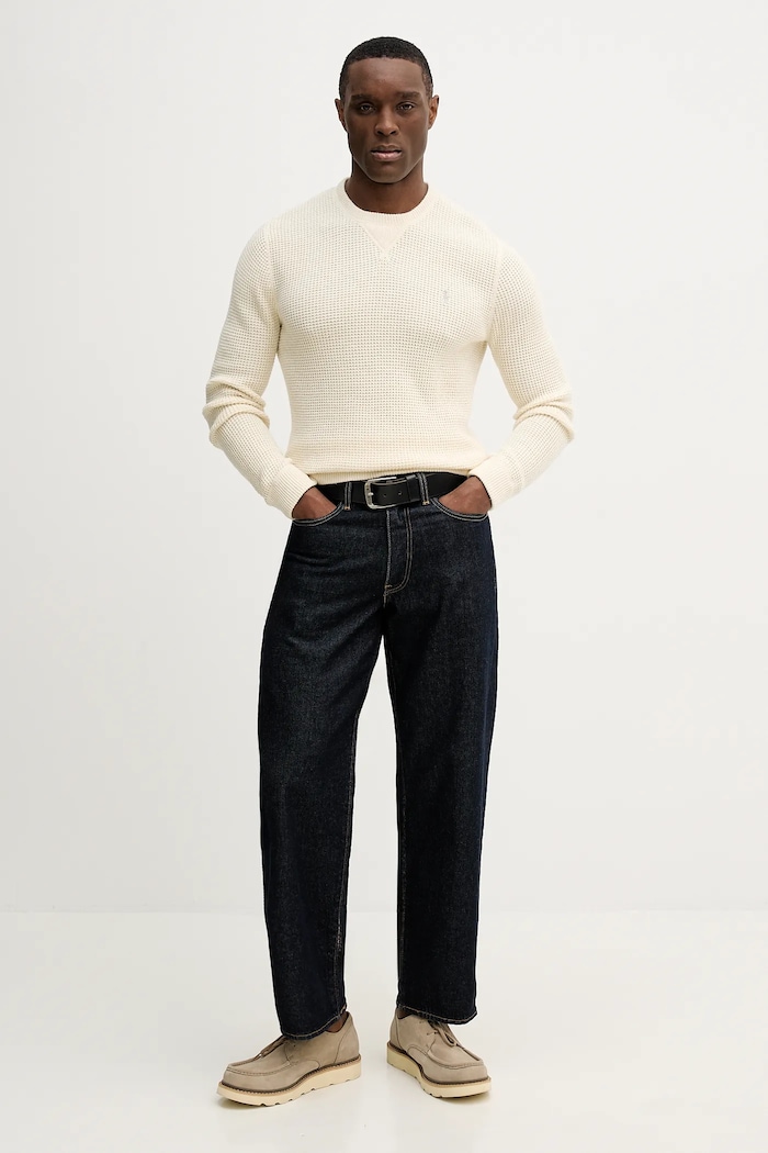 Πουλόβερ με προσθήκη μαλλιού Polo Ralph Lauren 710P04307 μπεζ SS26