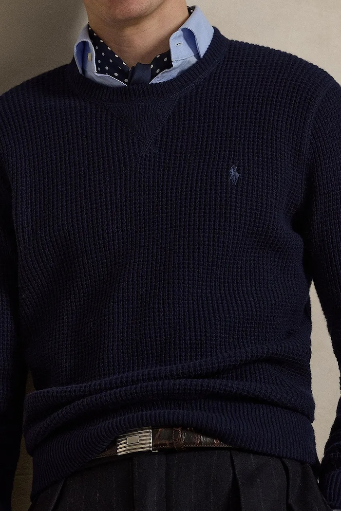 Polo Ralph Lauren maglione con lana blu navy 710P04307