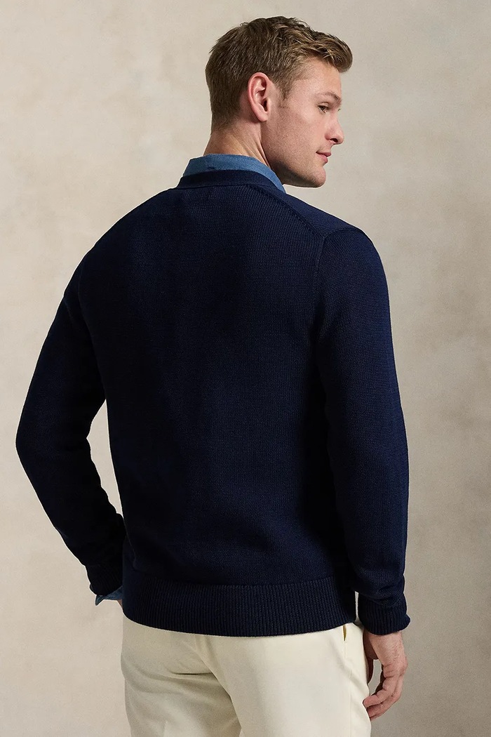 Bavlnený kardigán Polo Ralph Lauren 710961170 tmavomodrá SS26
