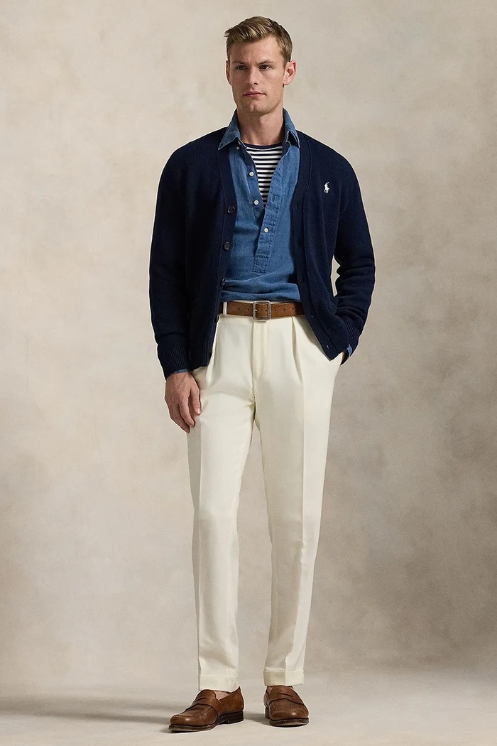 Oblečenie Bavlnený kardigán Polo Ralph Lauren 710961170 tmavomodrá
