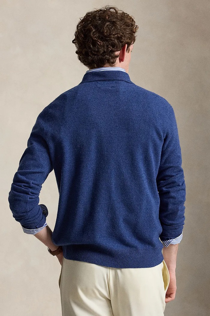 Kašmírový sveter Polo Ralph Lauren 710P04281 tmavomodrá SS26