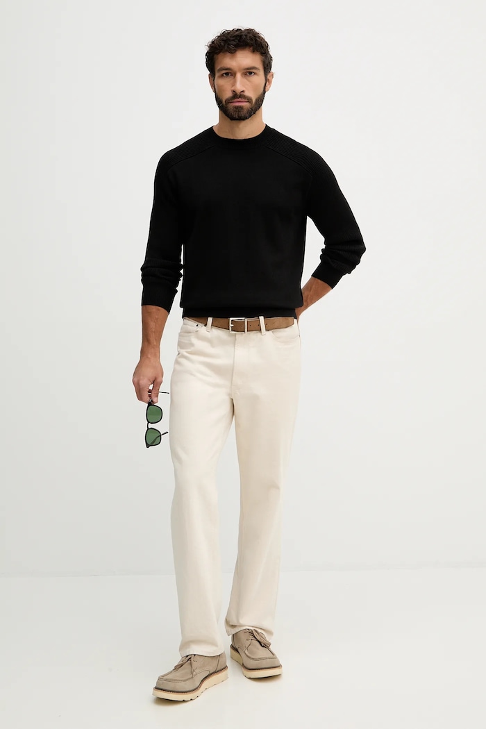 Svetr s příměsí vlny Armani Exchange XM002825.AF10348 černá SS26