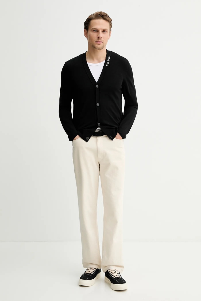 Μάλλινη ζακέτα ZADIG&VOLTAIRE KMCA01269 μαύρο SS26