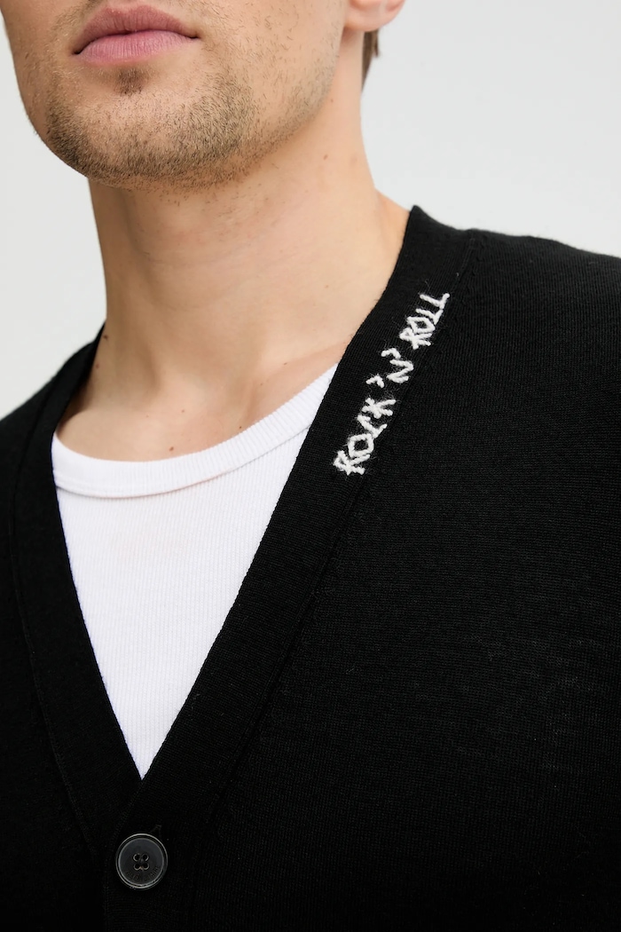 Μάλλινη ζακέτα ZADIG&VOLTAIRE KMCA01269 μαύρο