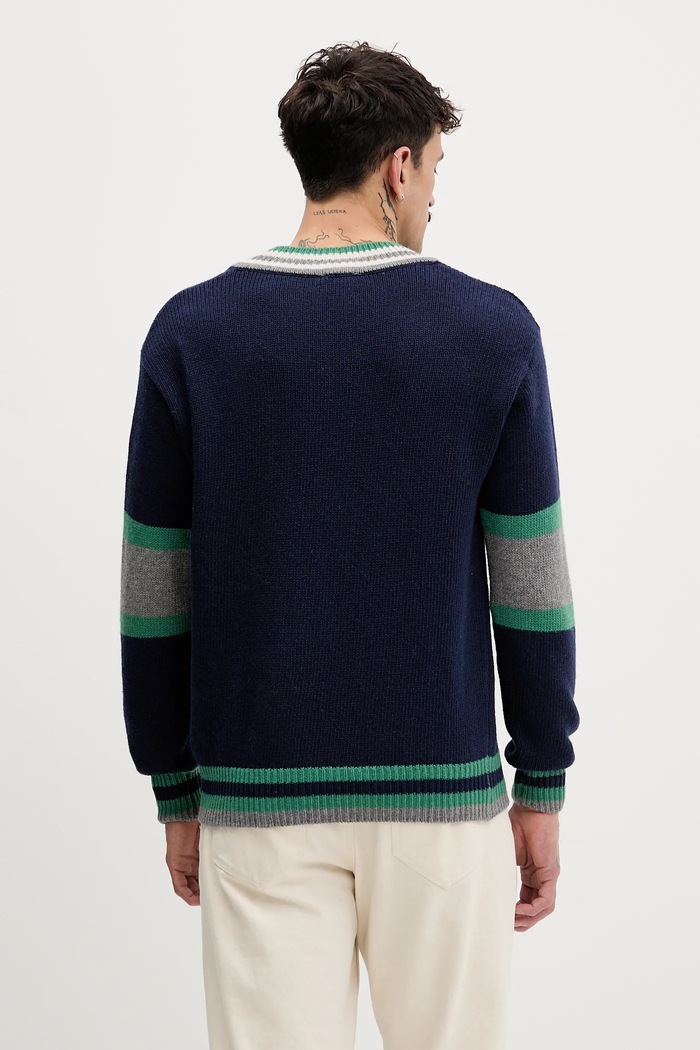 Ruházat United Colors of Benetton pulóver gyapjúkeverékből x Stranger Things 1XDGK401F sötétkék