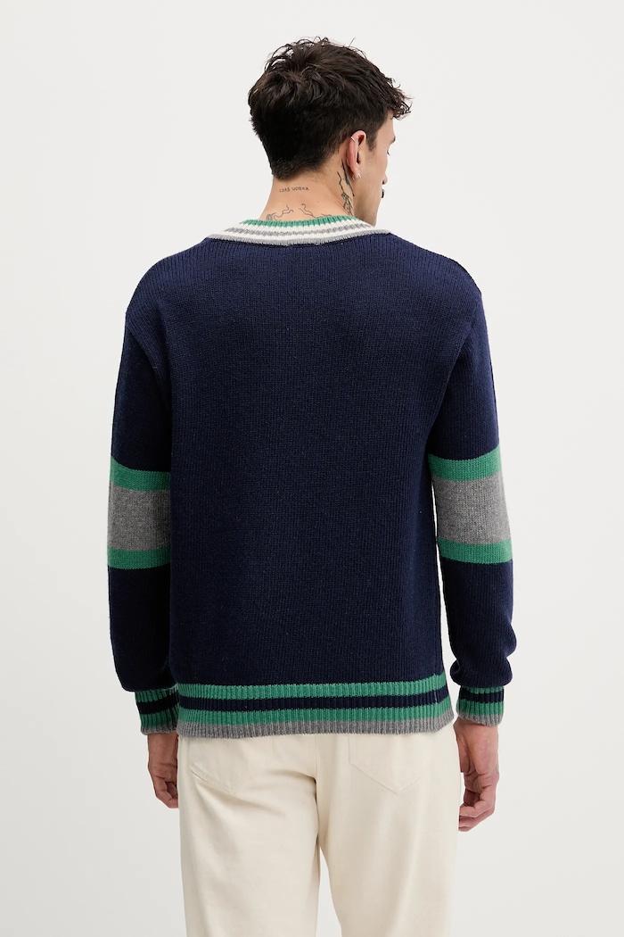 Ruházat United Colors of Benetton pulóver gyapjúkeverékből x Stranger Things 1XDGK401F sötétkék